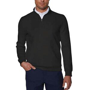 Hickey Freeman Comfort Stretch 1/4 Zip Pullover Black Quality Comfort Size XXL